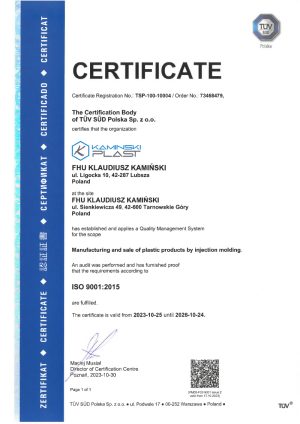 STUV_SUD_KM23103113550 Certificate ISO 9001:2015